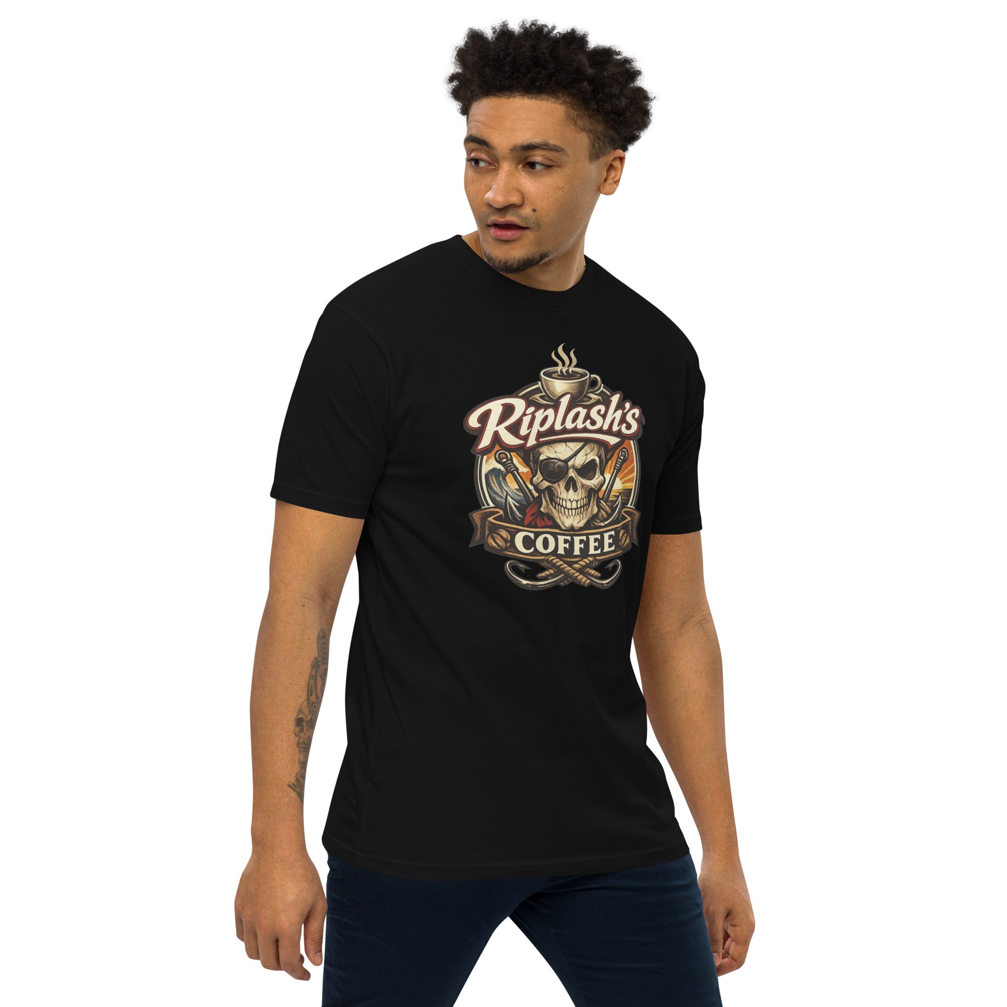 Men’s premium heavyweight tee – Riplash's Coffee